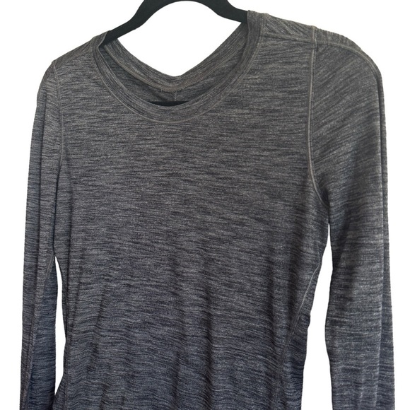 Lululemon 5 Mile Long Sleeve, Heathered Black, Size 6/8 - Picture 6 of 10